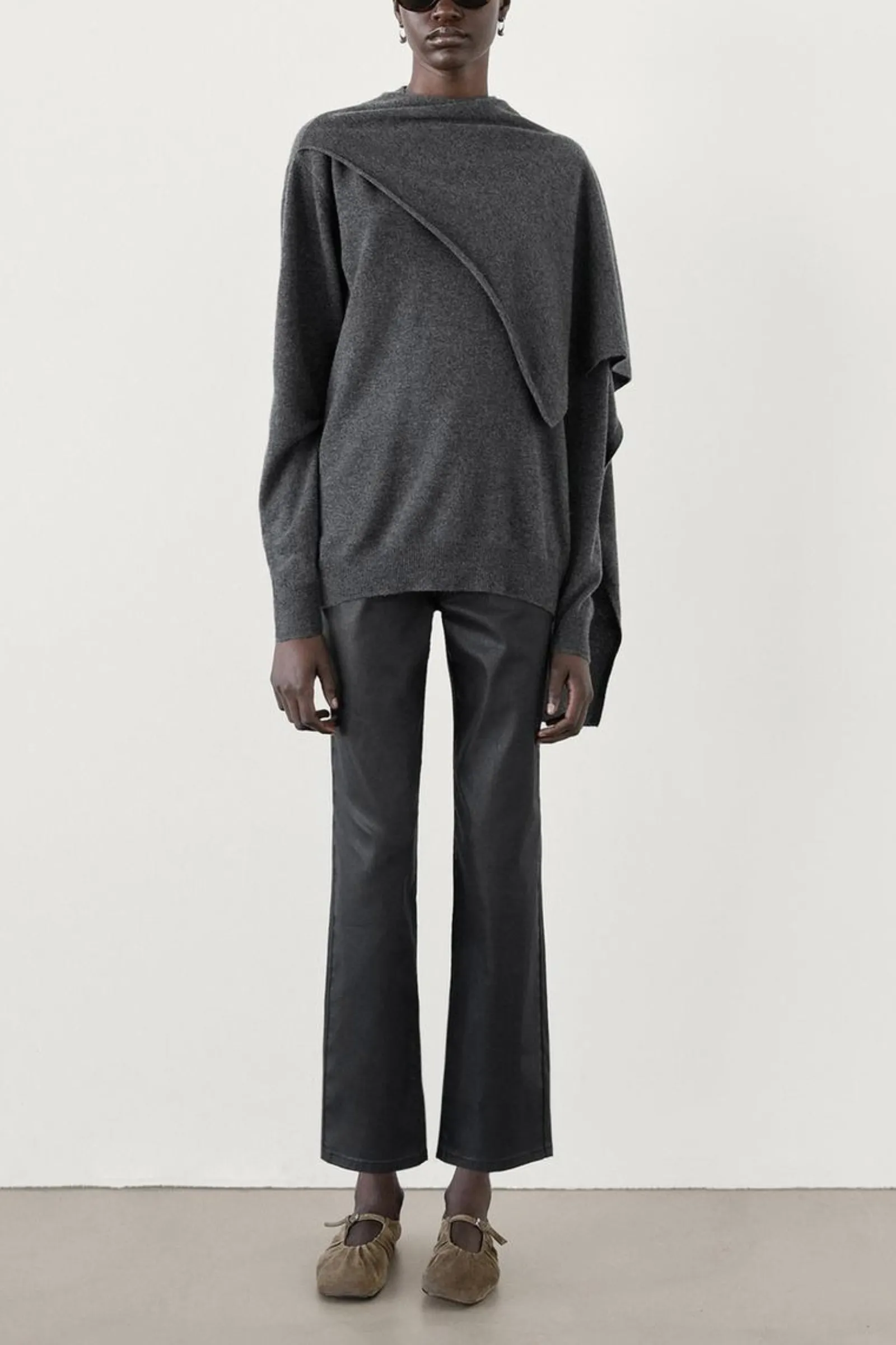 100% Wool Sweater with Scarf