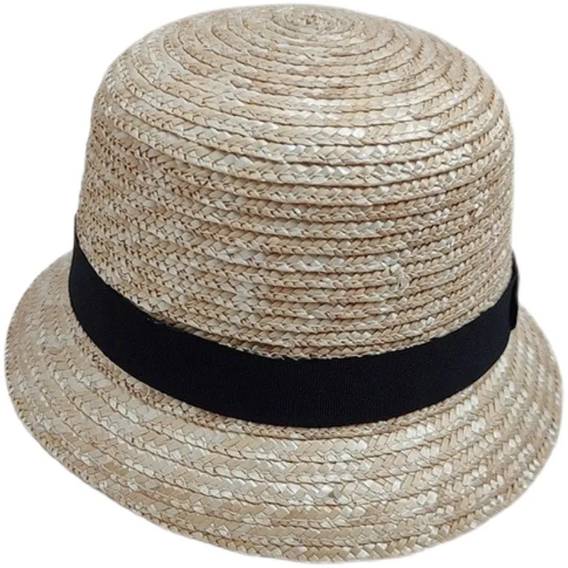Adorable Straw Hat with Black Ribbon