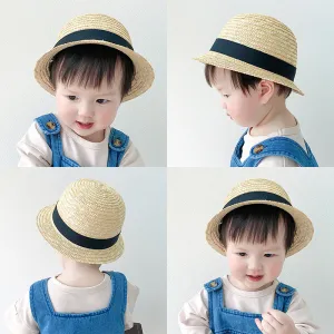 Adorable Straw Hat with Black Ribbon