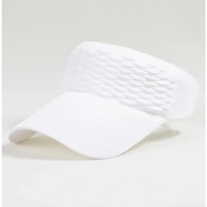 Aidase Knitted Visor Cap Breathable Adjustable Bent Brim  Anti-UV Sun Hats  For Women Men Outdoor Sports Summer Beach Travel Skullcap