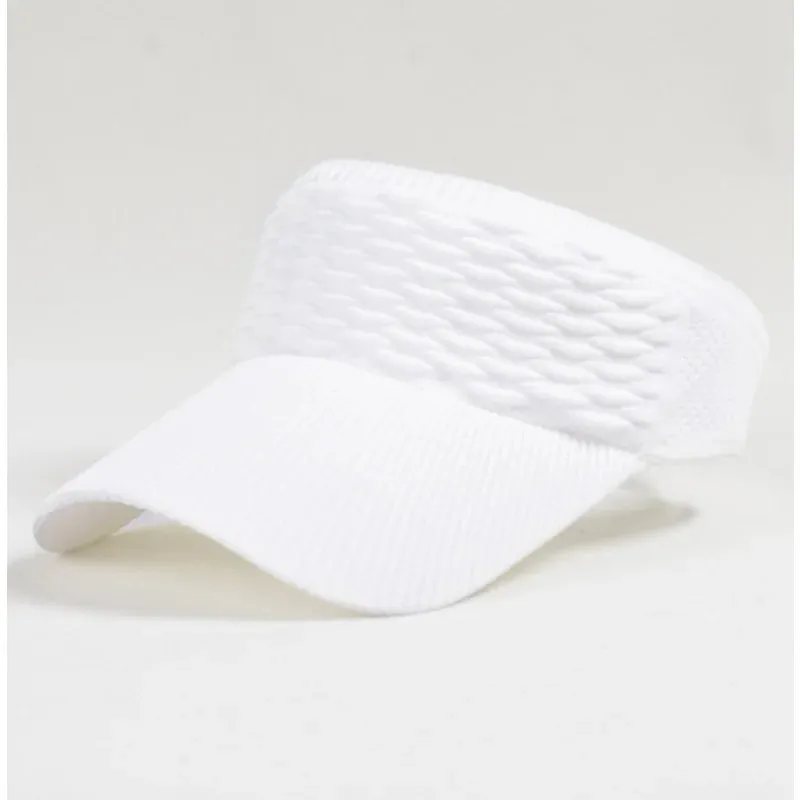 Aidase Knitted Visor Cap Breathable Adjustable Bent Brim  Anti-UV Sun Hats  For Women Men Outdoor Sports Summer Beach Travel Skullcap