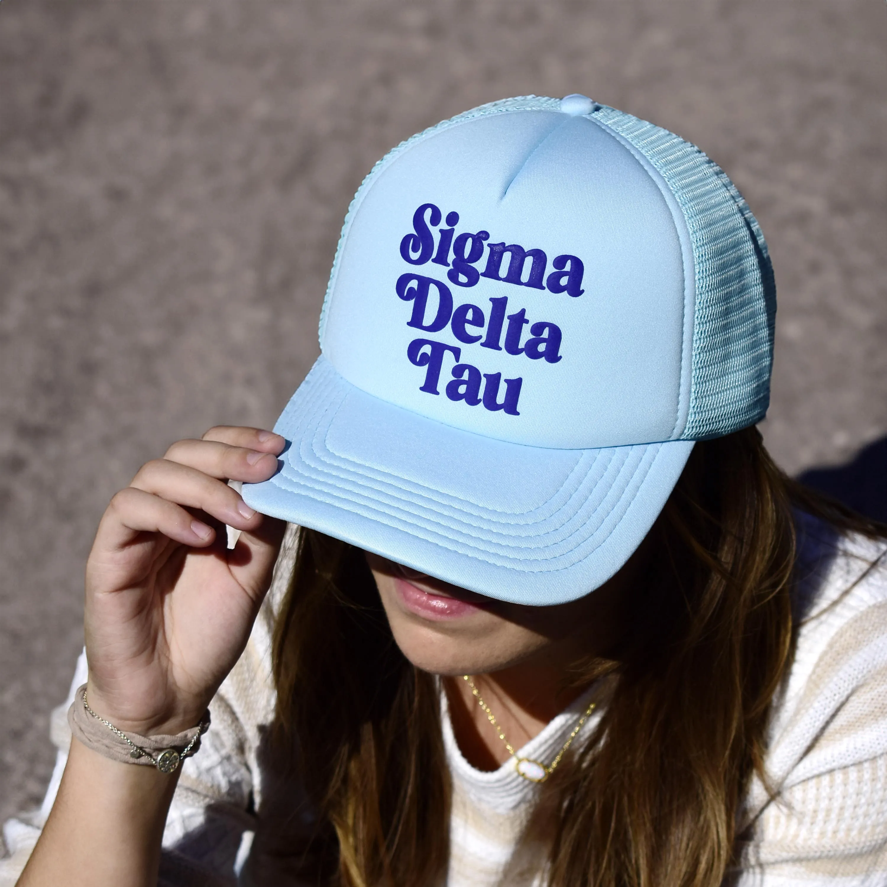 Alpha Delta Pi Baseball Cap, Mesh Trucker-Style Hat