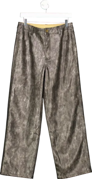 ASOS Design Grey Wide Leg Jeans UK 10