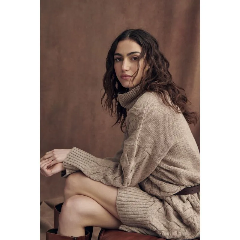 Barbour Woodlane Knit Ladies Dress - Nougat