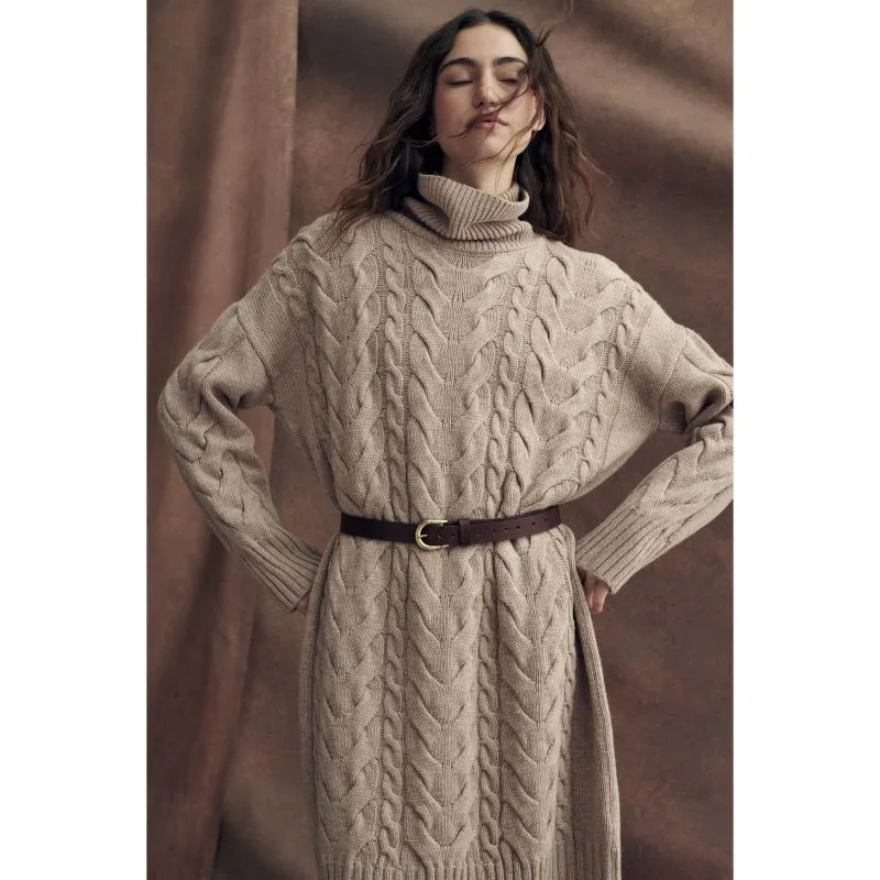 Barbour Woodlane Knit Ladies Dress - Nougat