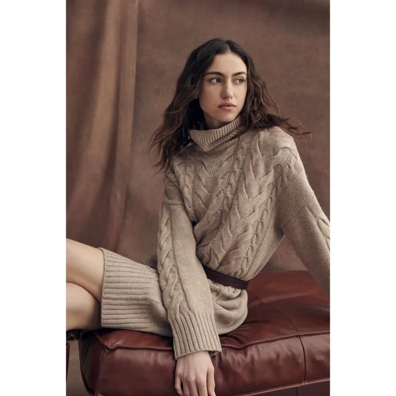 Barbour Woodlane Knit Ladies Dress - Nougat