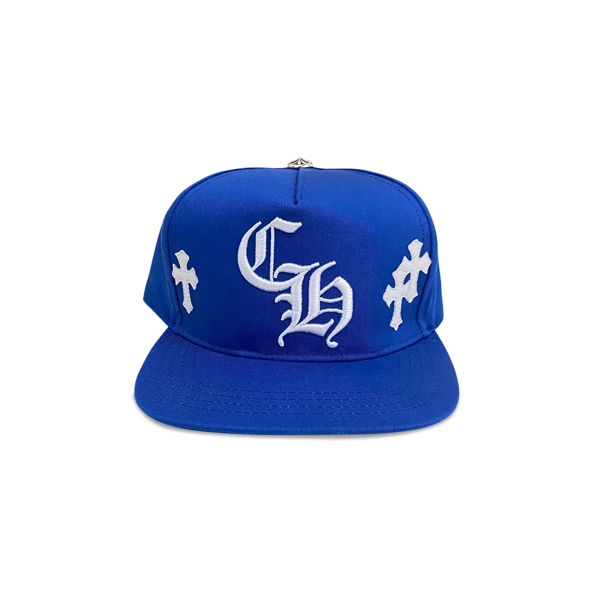 Baseball Cap with Chrome Hearts Patch, Blue