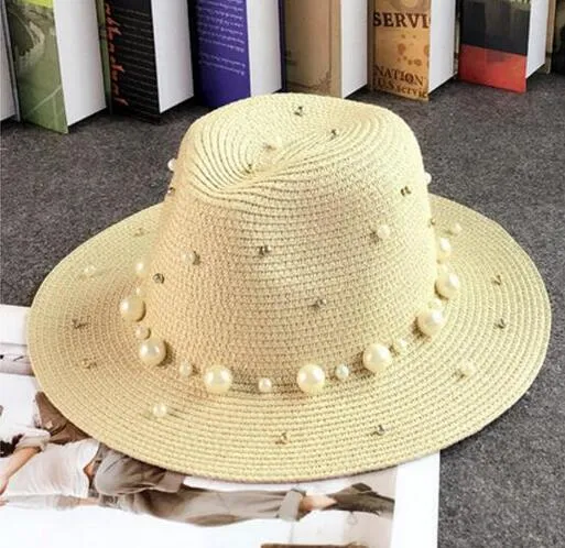 Beaded Wide Brimmed Hat