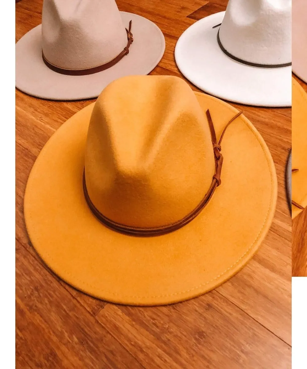 Billie Felt Panama Mustard