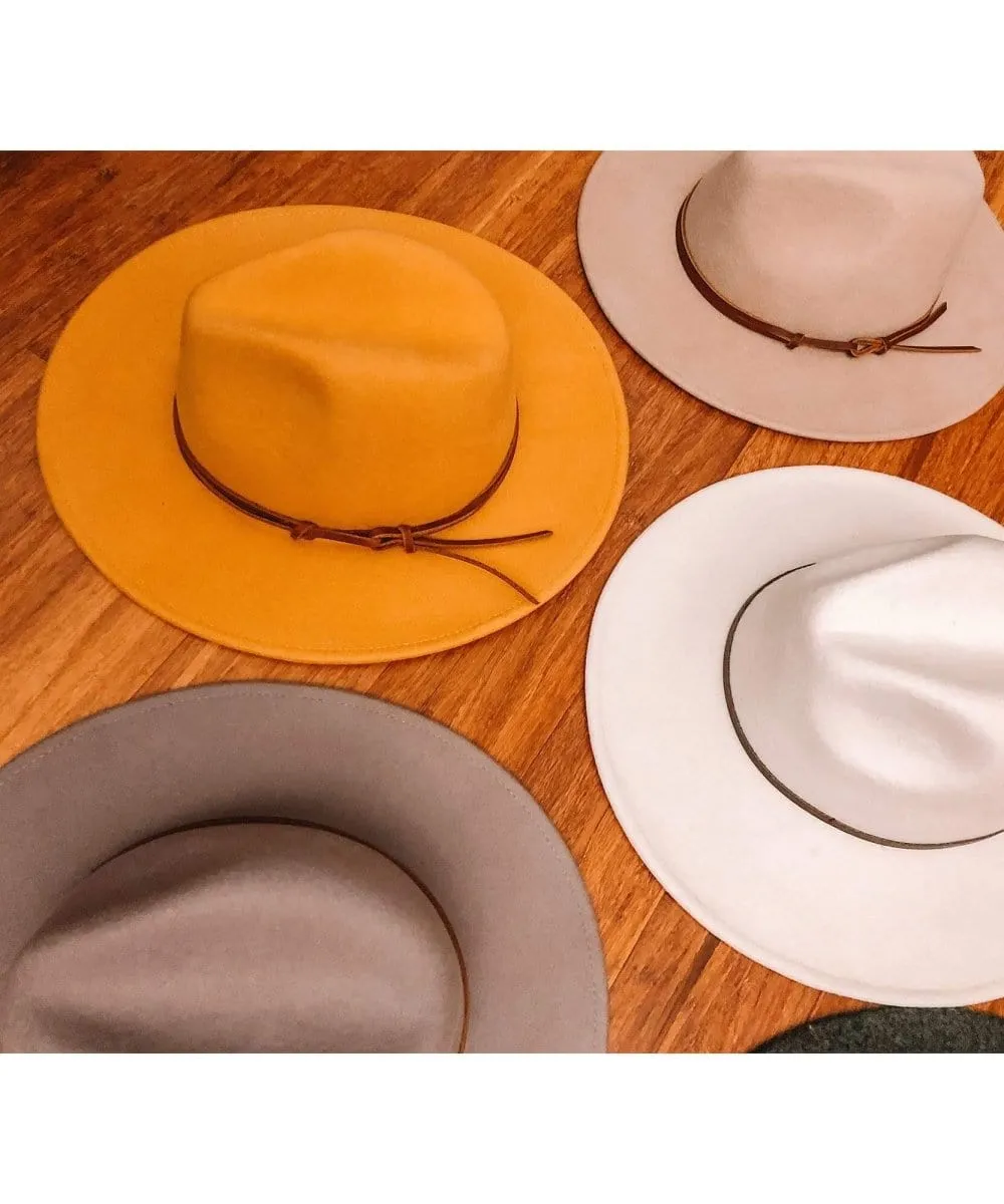 Billie Felt Panama Mustard
