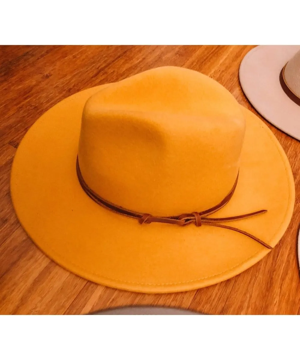 Billie Felt Panama Mustard