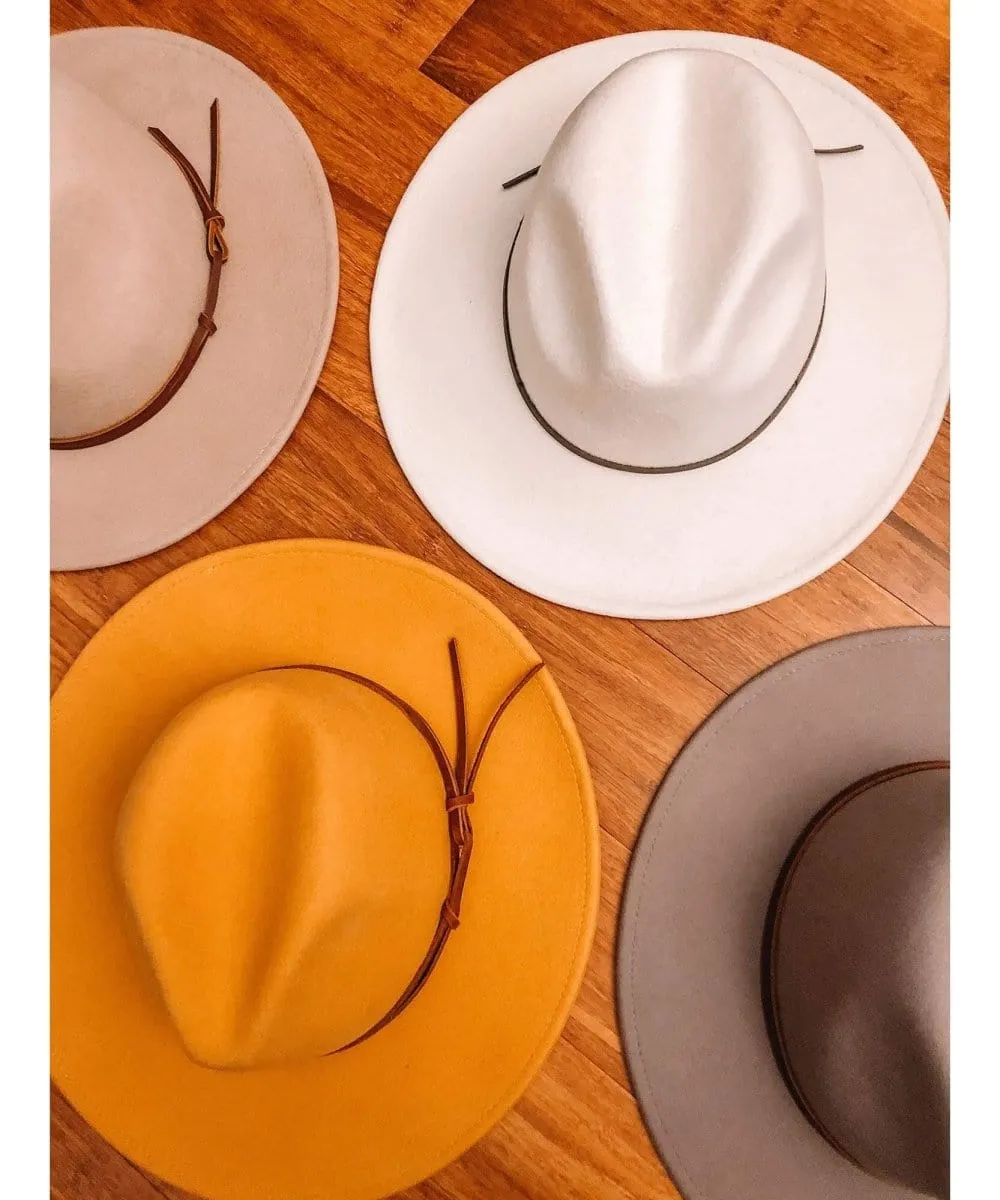 Billie Felt Panama Mustard