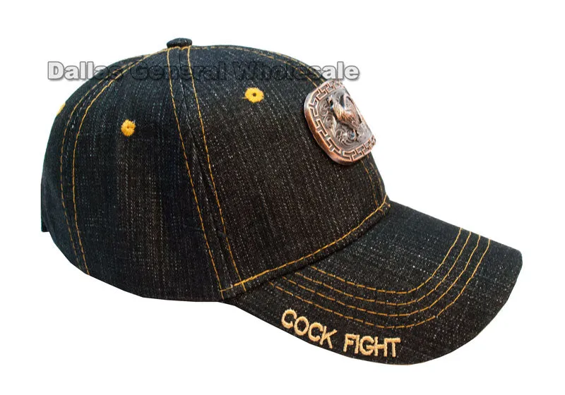 Brass Rooster Design Casual Caps Wholesale