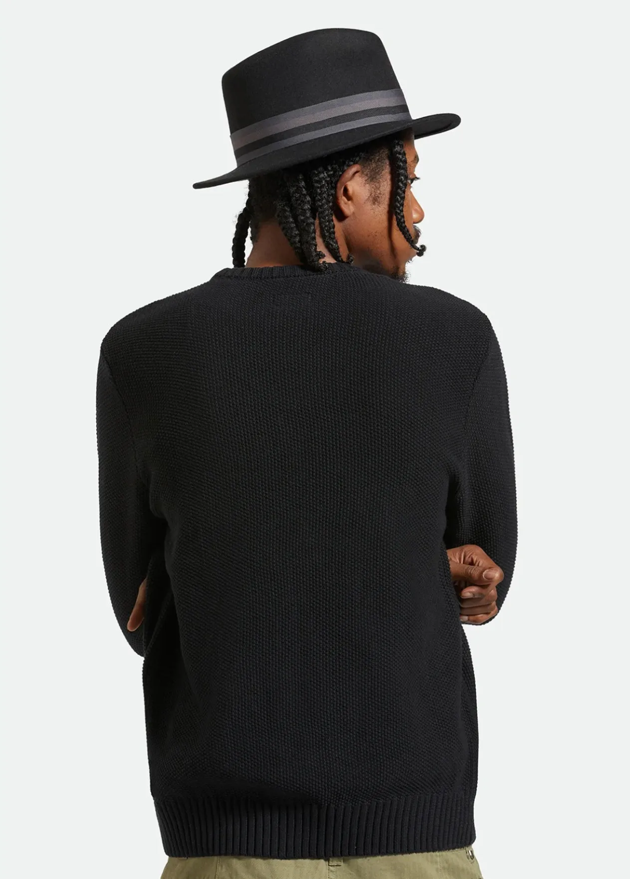 Brixton Roma Fedora Black/Grey Charcoal