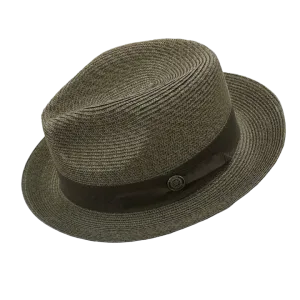 Bruno Capelo olive Men's straw hat casual and dress summer