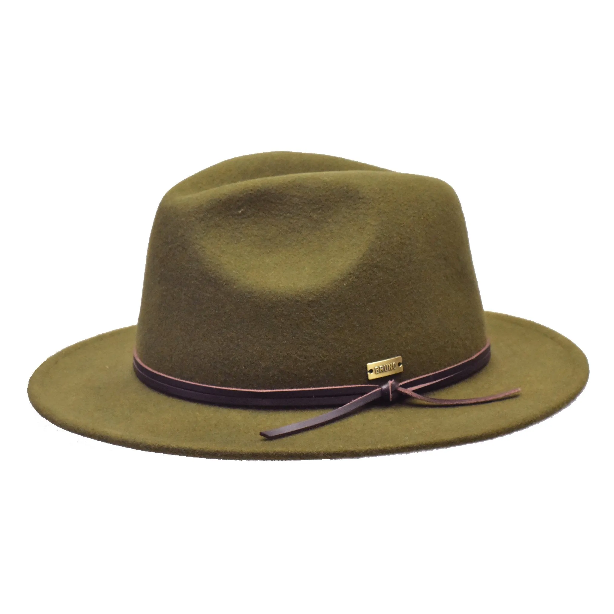 Bruno Capelo Tarik Flat Brim Wool Fedora