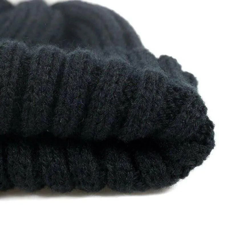 Children's Warm Fur Pom Pom Winter Hats