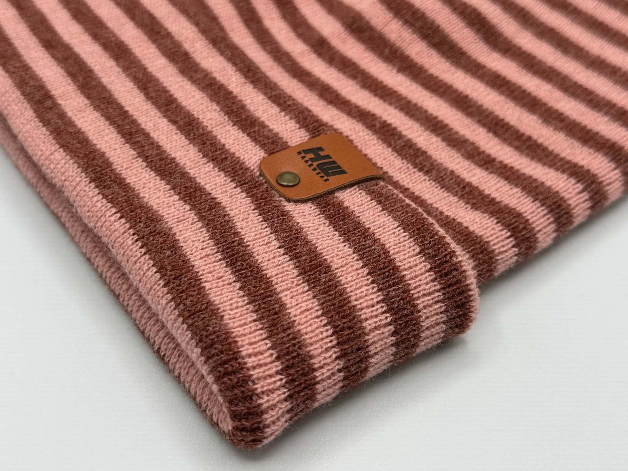 CTD204 HAAKWEAR Traditional RORO Cuffed Beanie / Hat - Pink / Burgundy, Made in USA