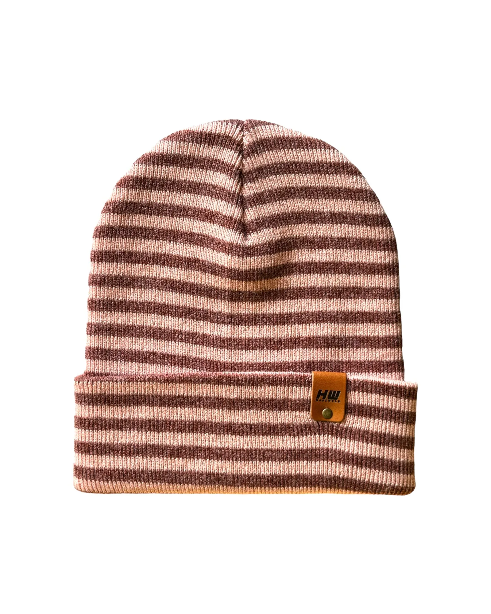 CTD204 HAAKWEAR Traditional RORO Cuffed Beanie / Hat - Pink / Burgundy, Made in USA