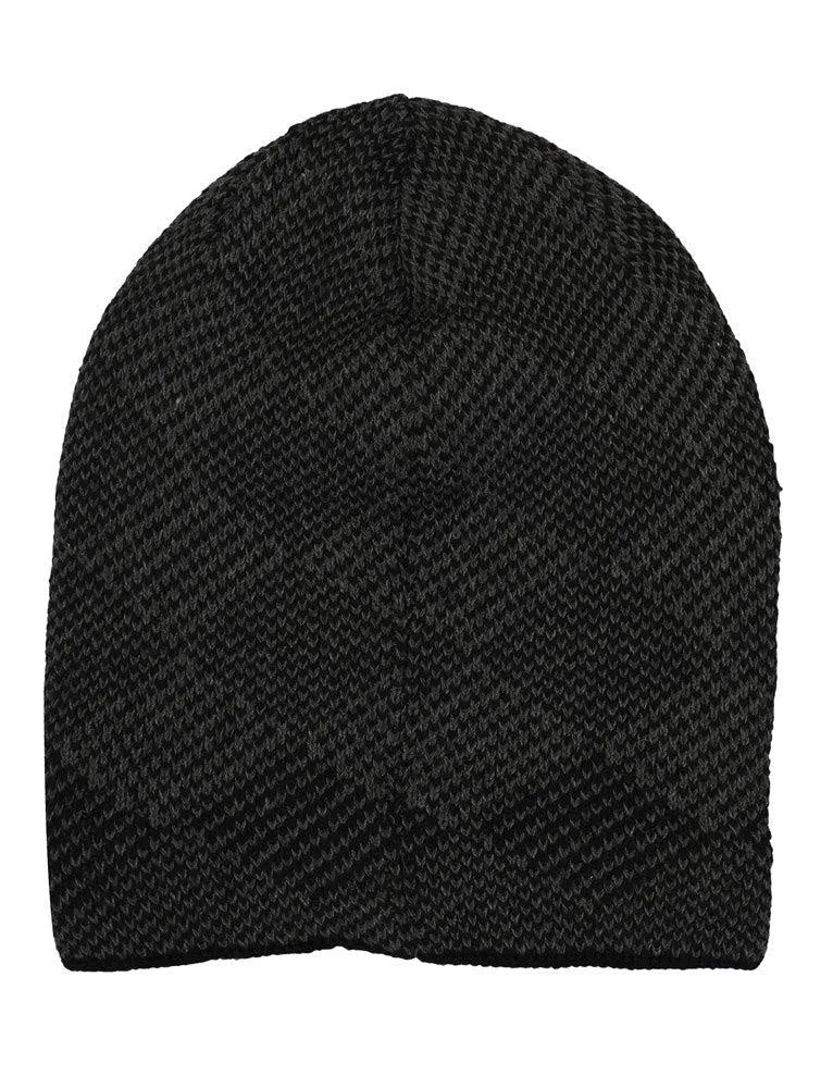 Fabseasons Plain Black Acrylic Woolen Winter Beanie - skull cap