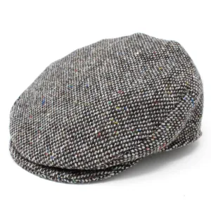 Hanna Children's Tweed Flat Cap | Grey and Brown Salt & Pepper
