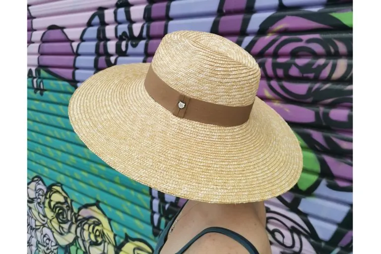 Hills Hat Fedora Wide Brim Straw