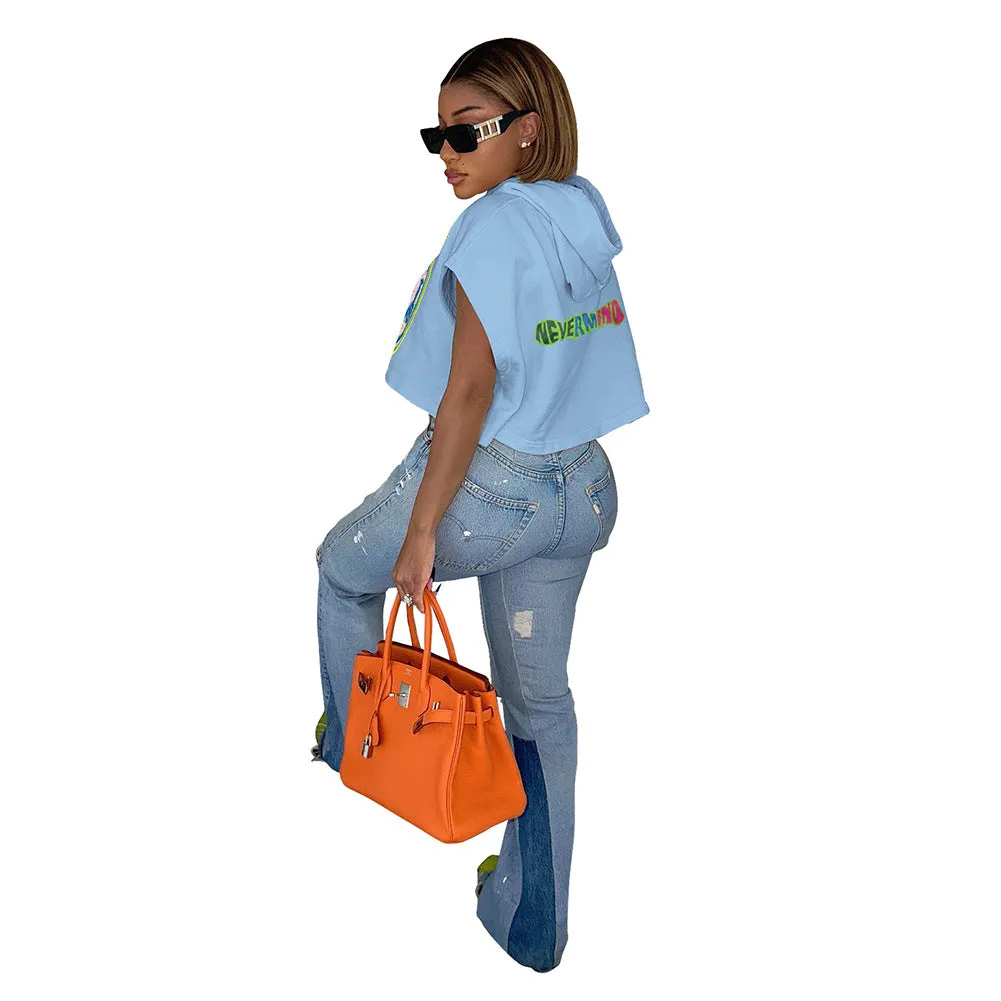 MB FASHION  Loose Hooded TShirt Women Short Sleeve Tee 8213LY XL AND XXL