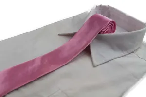 Mens Baby Pink 5cm Skinny  Plain Neck Tie