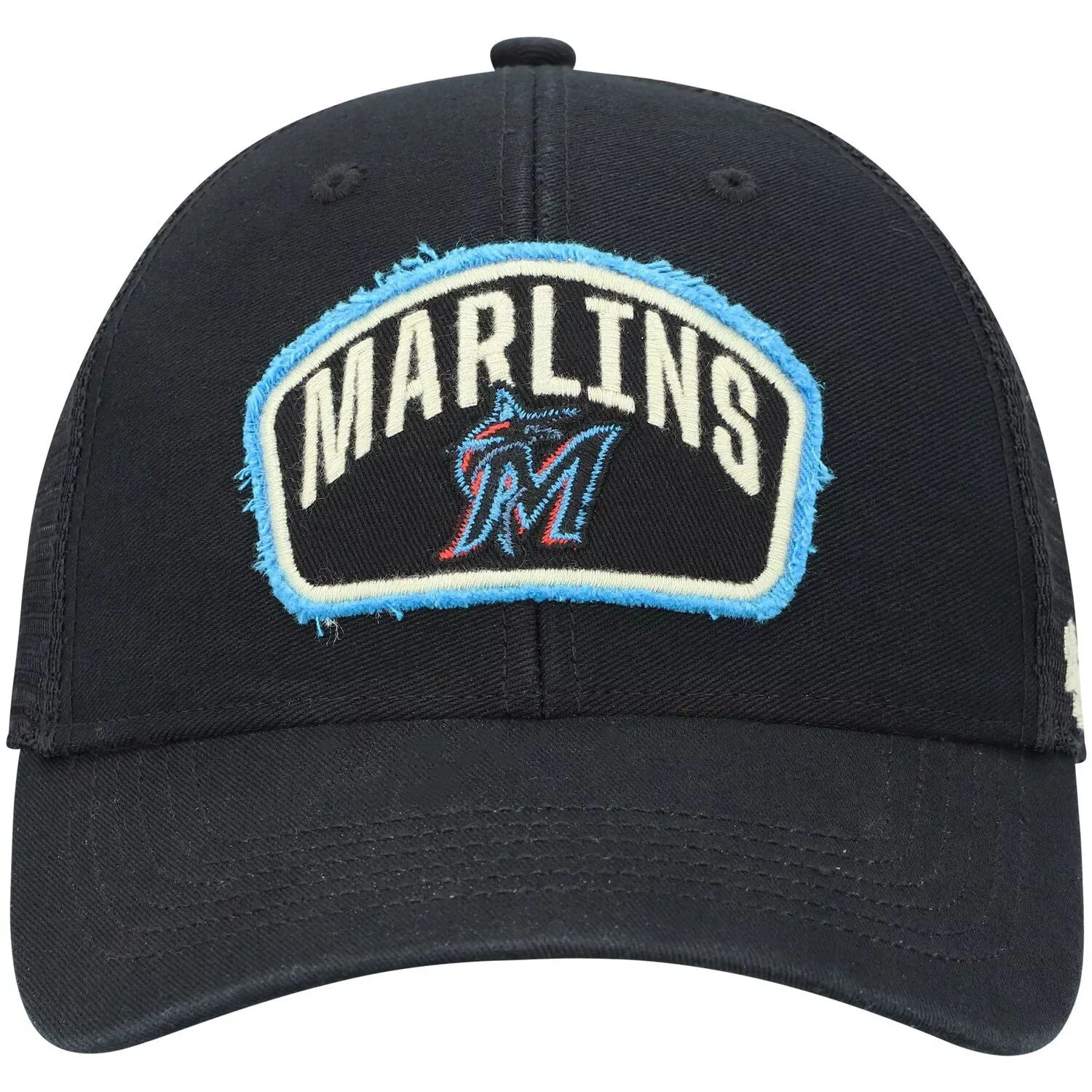 Men's Black Miami Marlins Cledus MVP Trucker Snapback '47 Cap