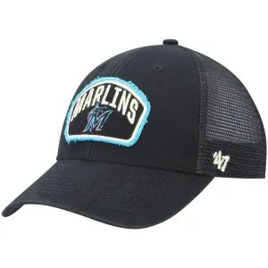 Men's Black Miami Marlins Cledus MVP Trucker Snapback '47 Cap