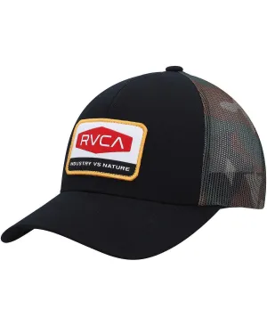 Men's Black Mission Trucker Snapback RVCA Cap