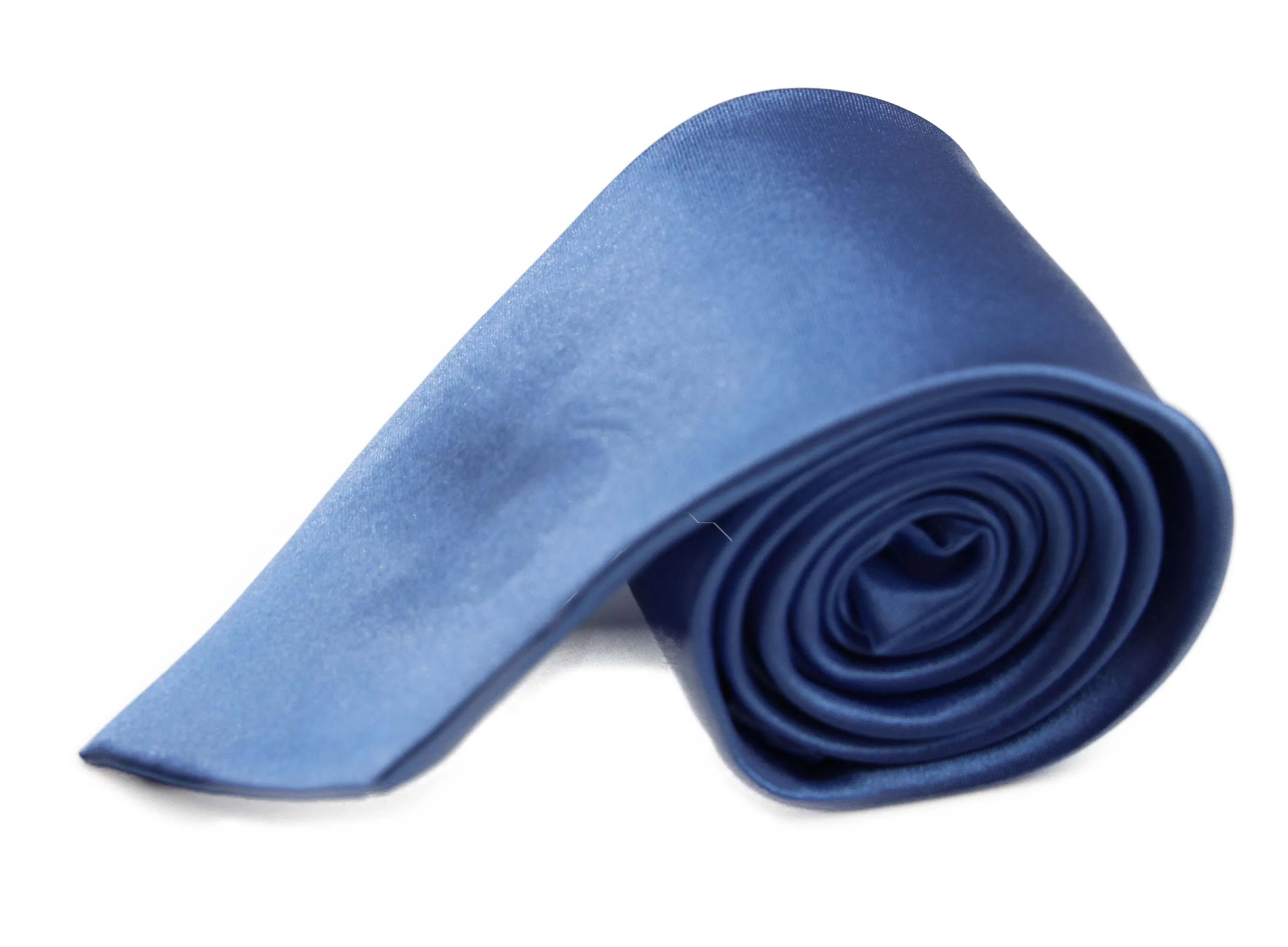 Mens Cornflower Blue 8cm Plain Neck Tie