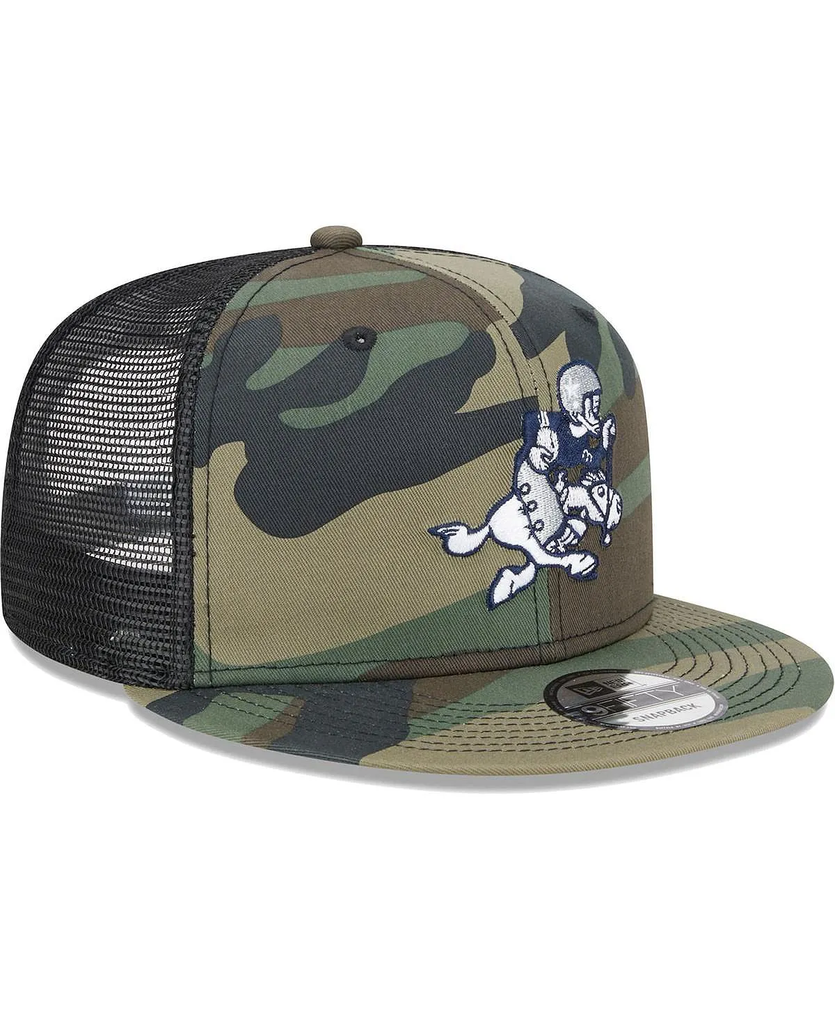 Men's Dallas Cowboys Retro Joe Main Trucker 9FIFTY New Era Camo Snapback Cap