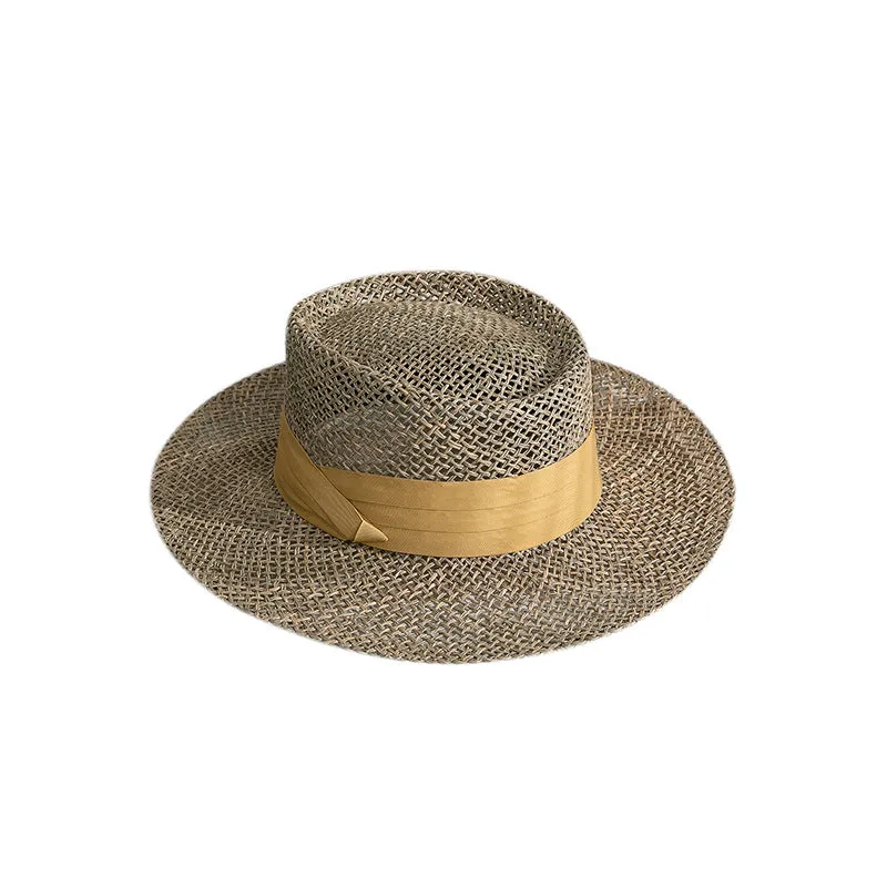 Mens Kentucky Derby Hats Summer Breathable Travel Straw Hat Breathable