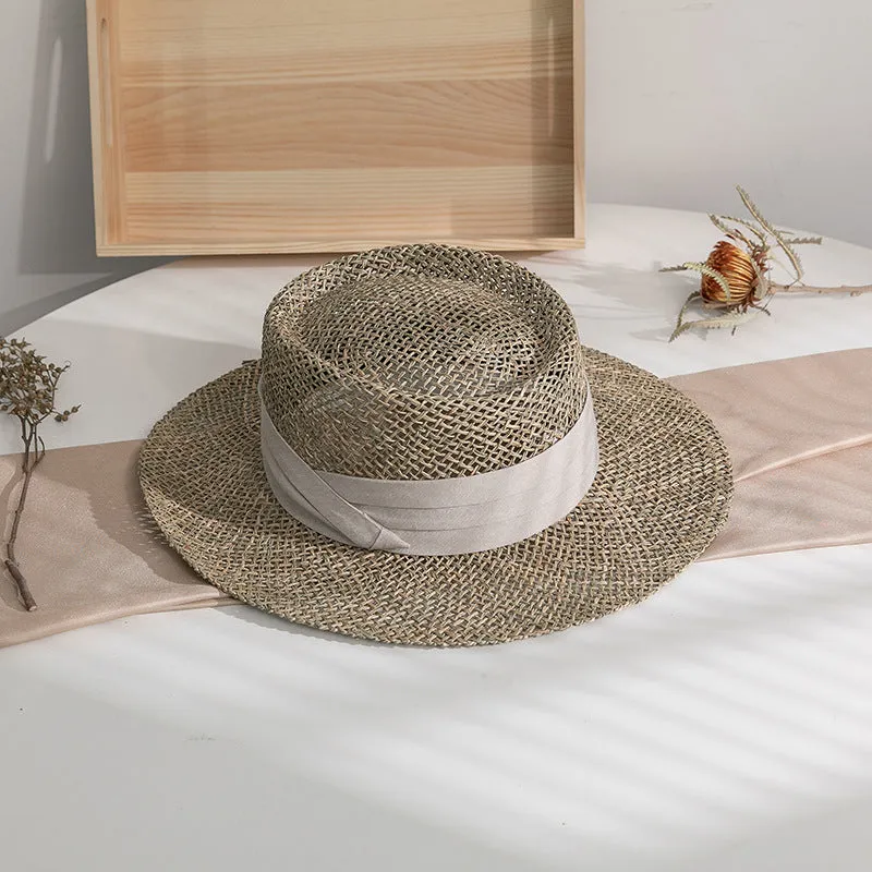 Mens Kentucky Derby Hats Summer Breathable Travel Straw Hat Breathable