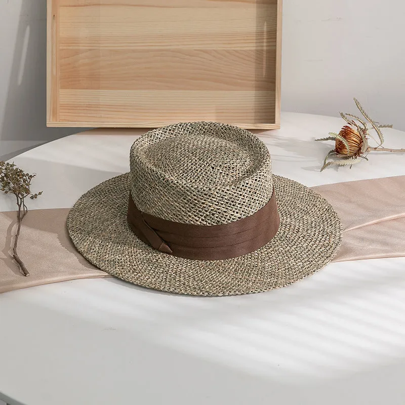 Mens Kentucky Derby Hats Summer Breathable Travel Straw Hat Breathable