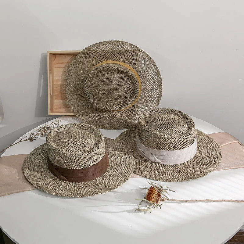 Mens Kentucky Derby Hats Summer Breathable Travel Straw Hat Breathable