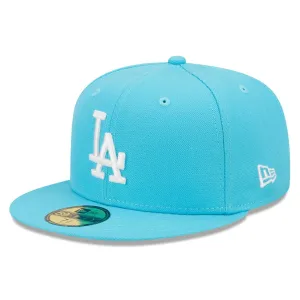 Men's New Era Blue Los Angeles Dodgers Vice Highlighter Logo Fitted Hat 59FIFTY