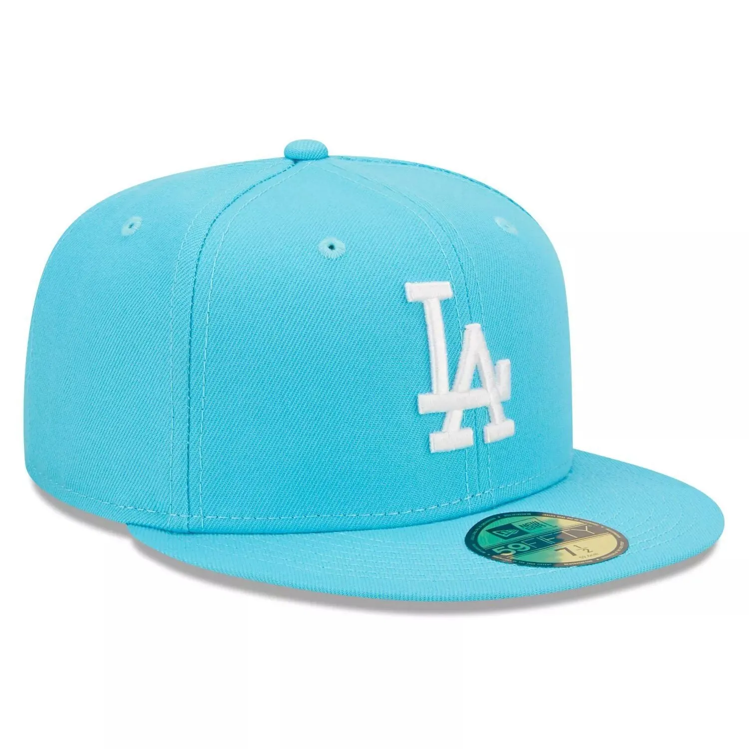 Men's New Era Blue Los Angeles Dodgers Vice Highlighter Logo Fitted Hat 59FIFTY