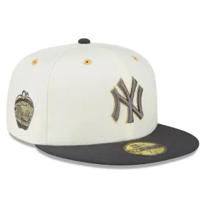 Men's New Era Cap White/Dark Charcoal New York Yankees 1977 MLB All-Star Game Chrome 59FIFTY Fitted Hat