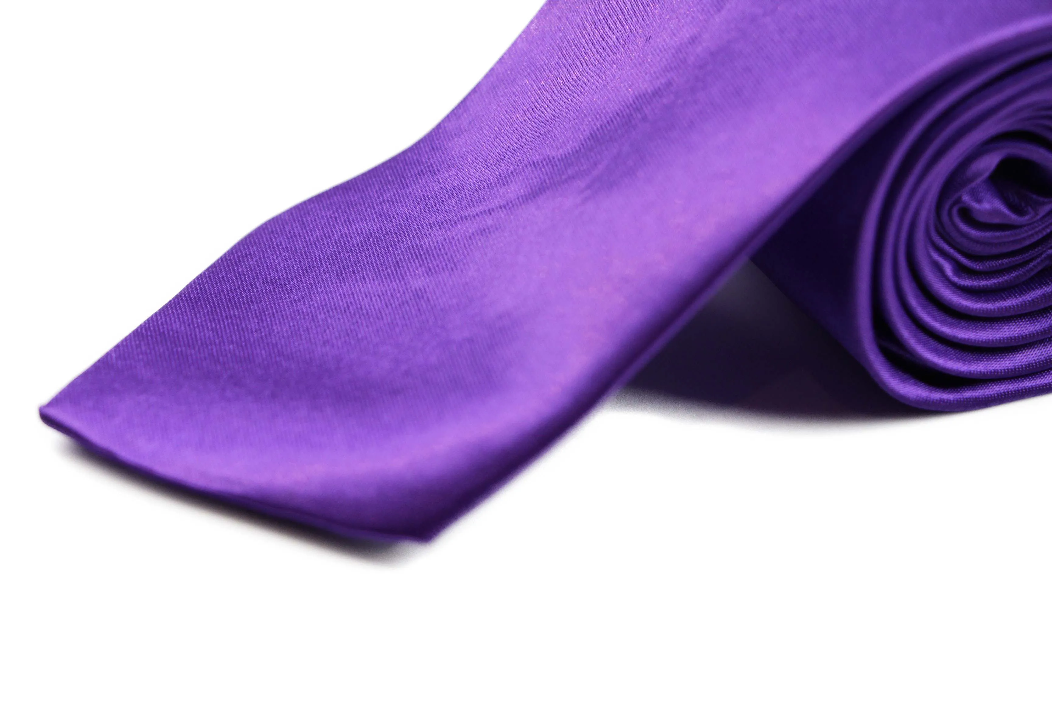 Mens Purple 8cm Plain Neck Tie
