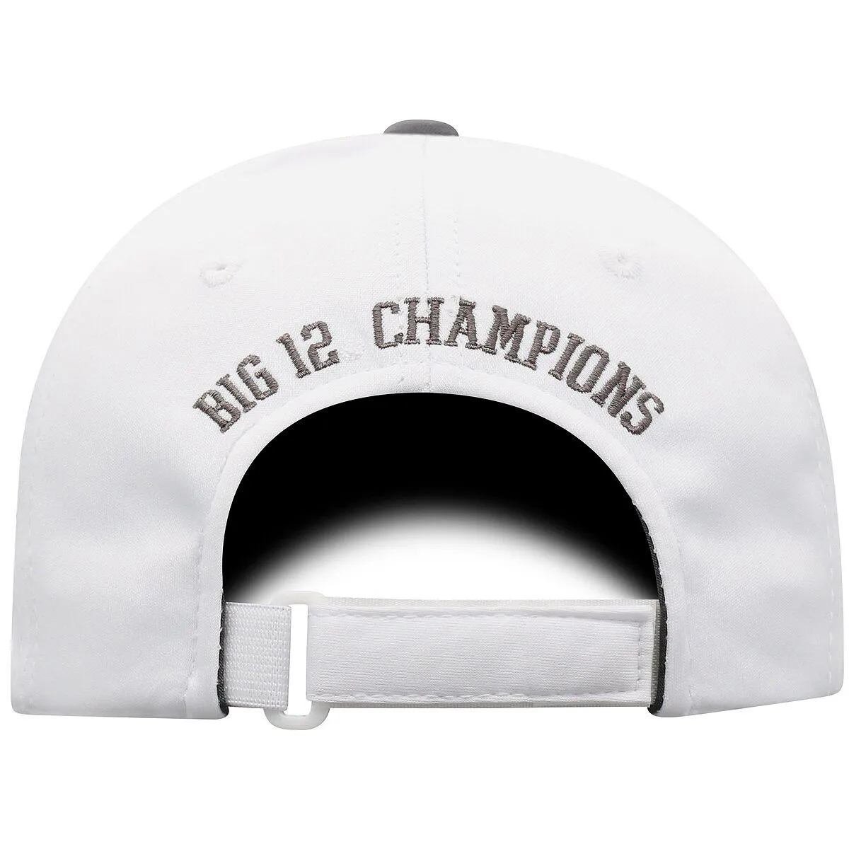Men's White/Grey Adjustable Oklahoma Sooners 2019 Big 12 Football Champions Top of the World Locker Room Cap