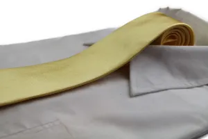 Mens Yellow Gold 8cm Plain Neck Tie