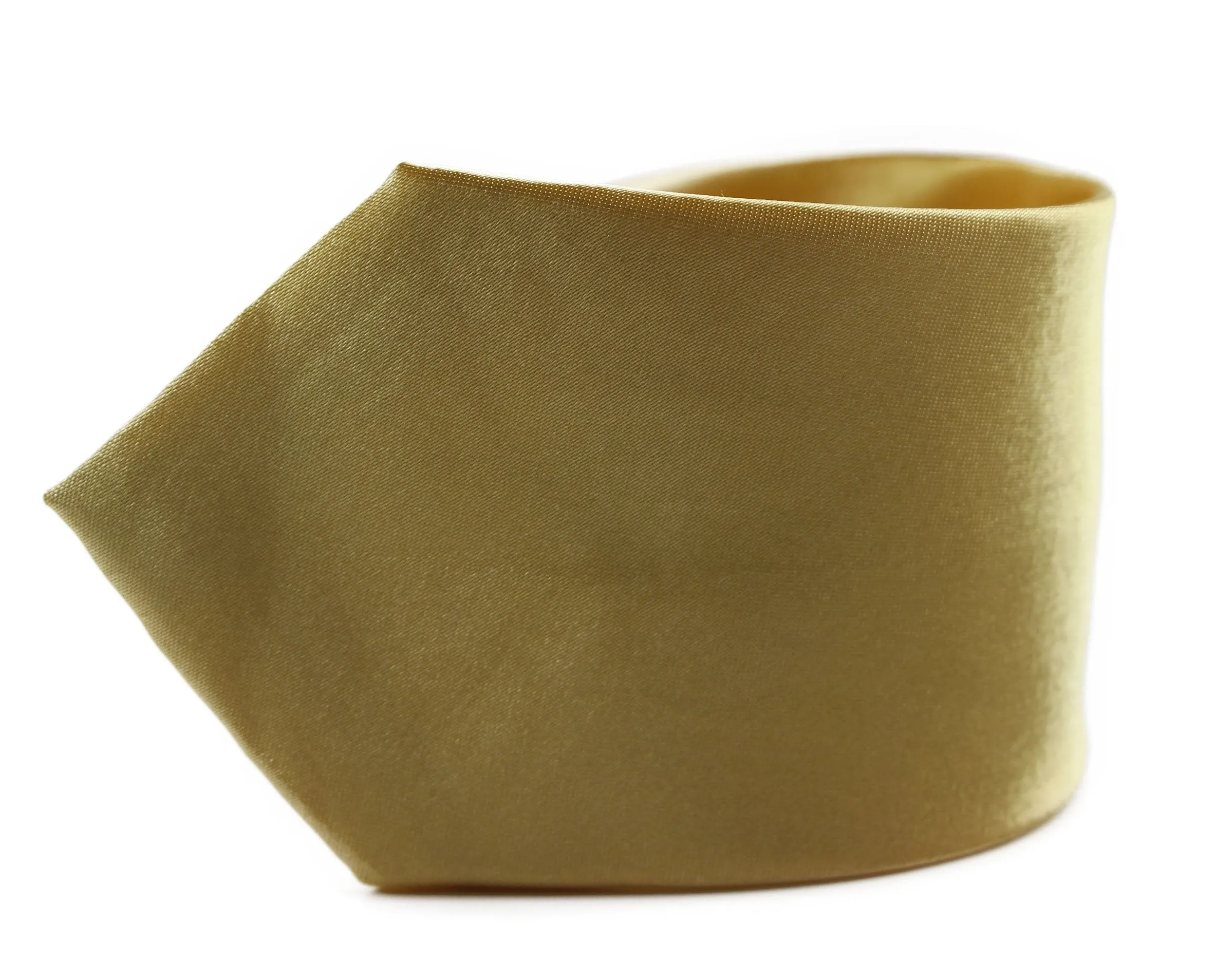 Mens Yellow Gold 8cm Plain Neck Tie