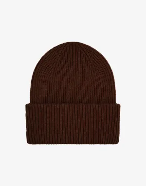 Merino Wool Hat - Coffee Brown