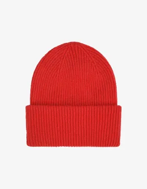 Merino Wool Hat - Scarlet Red