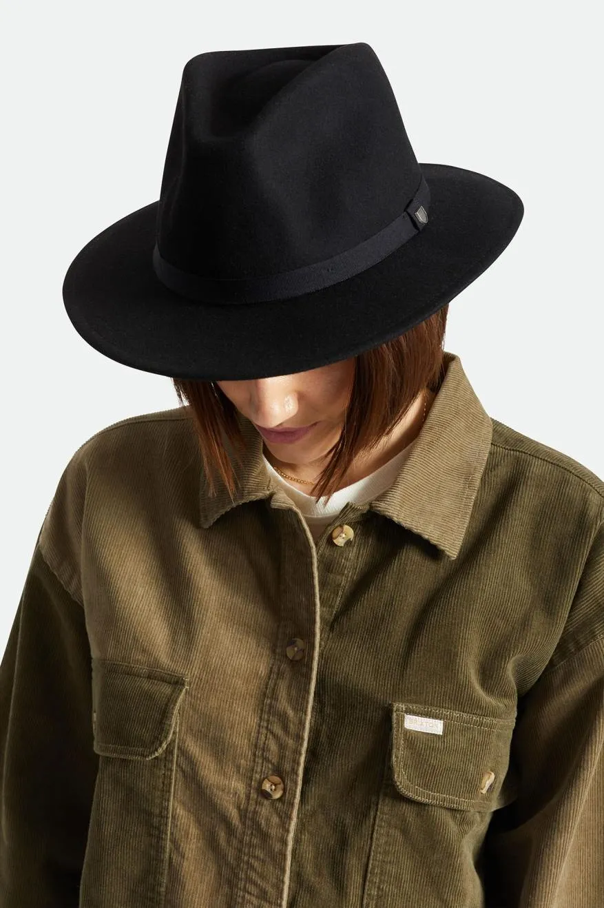 Messer Packable Fedora - Black/Black