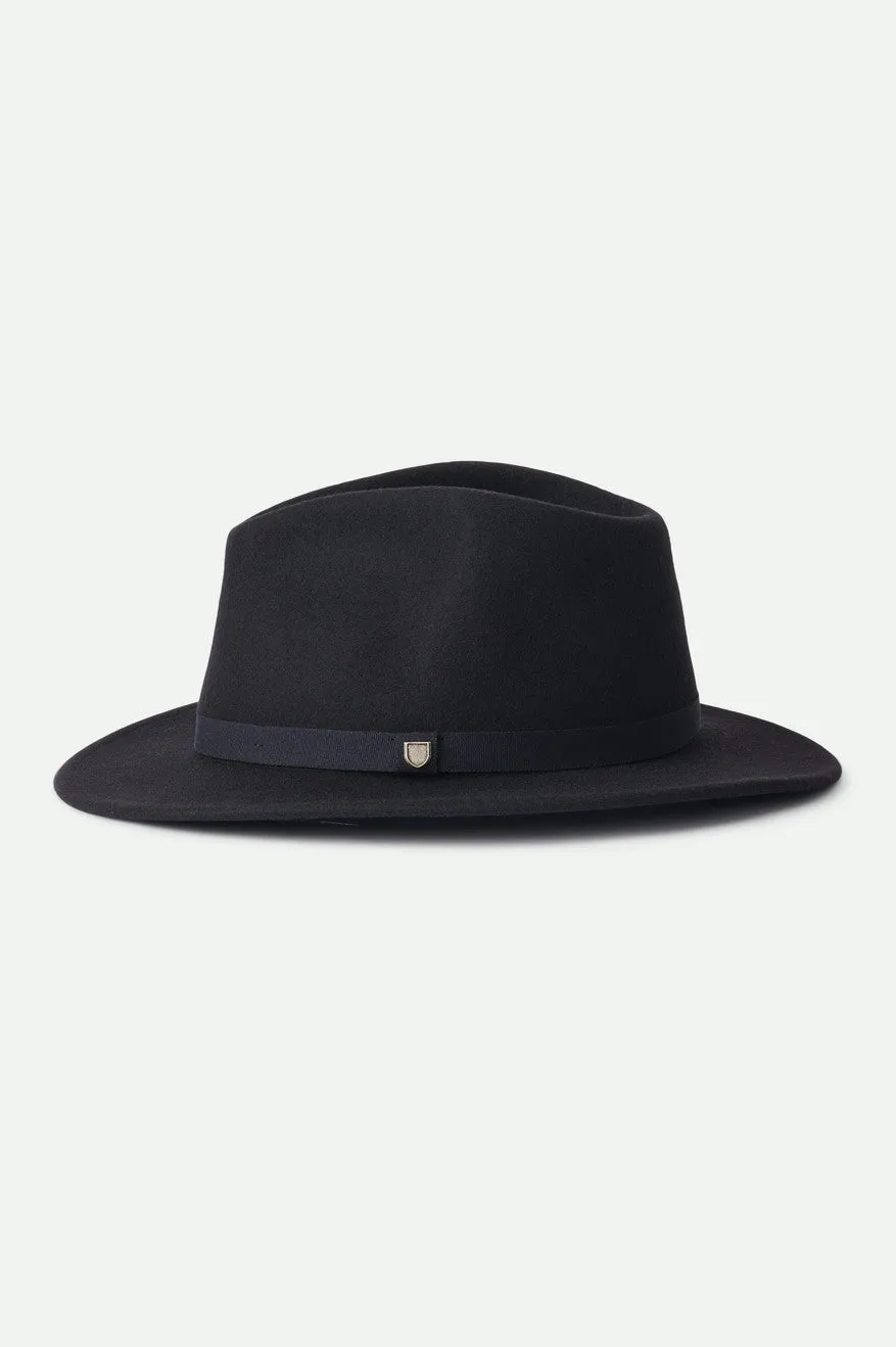 Messer Packable Fedora - Black/Black