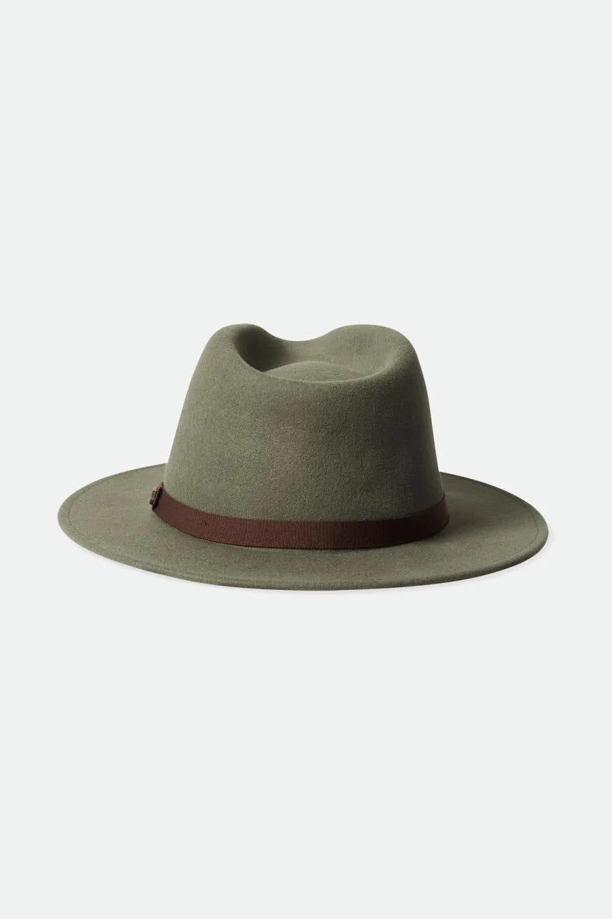 Messer Packable Fedora - Light Moss