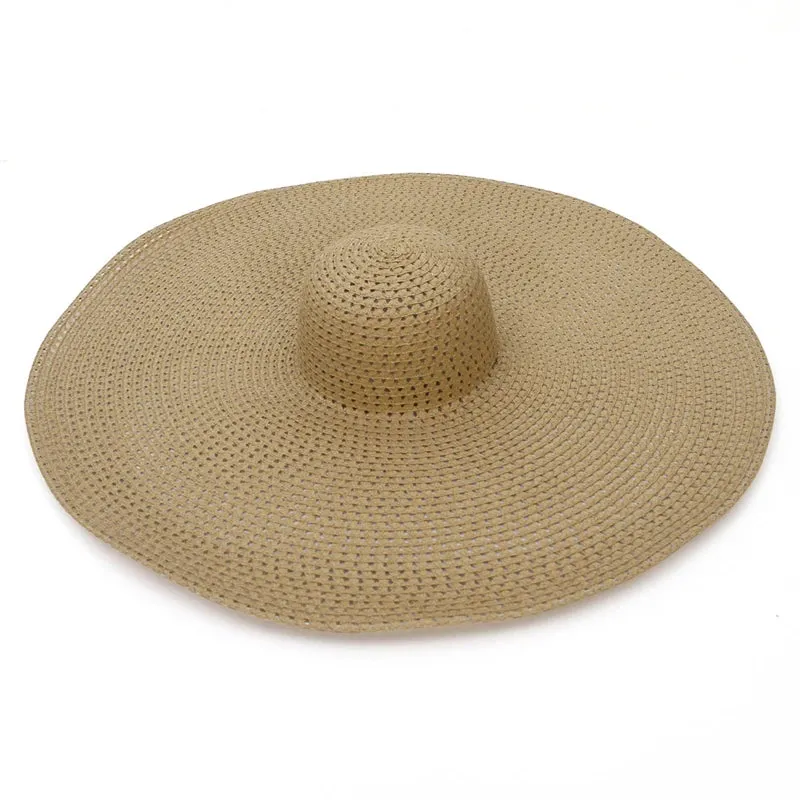 Nantucket Summer Oversized Wide Brim Foldable Straw Sun Hats